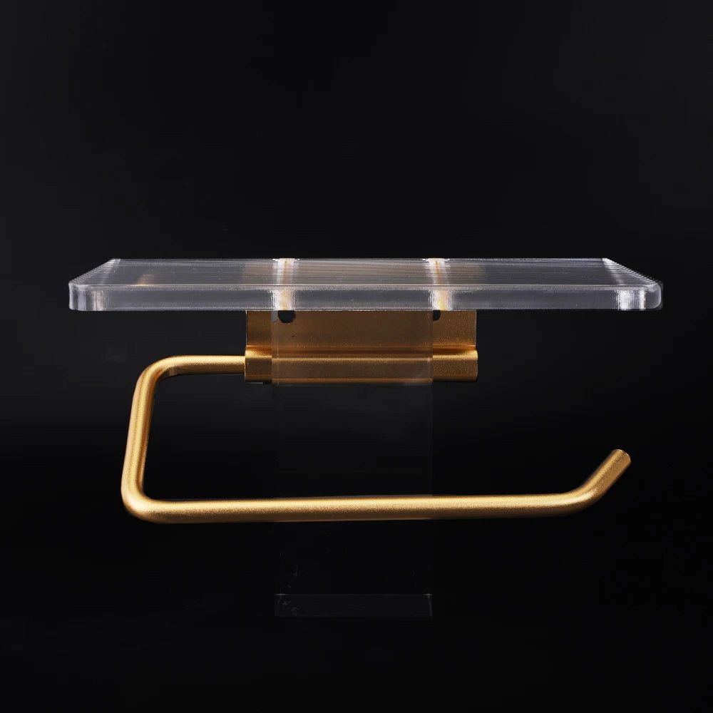 Toilet Paper Holder with Shelf Stylish Design-Bedding & Bath > Bathroom Accessories-casanuva-casanuva