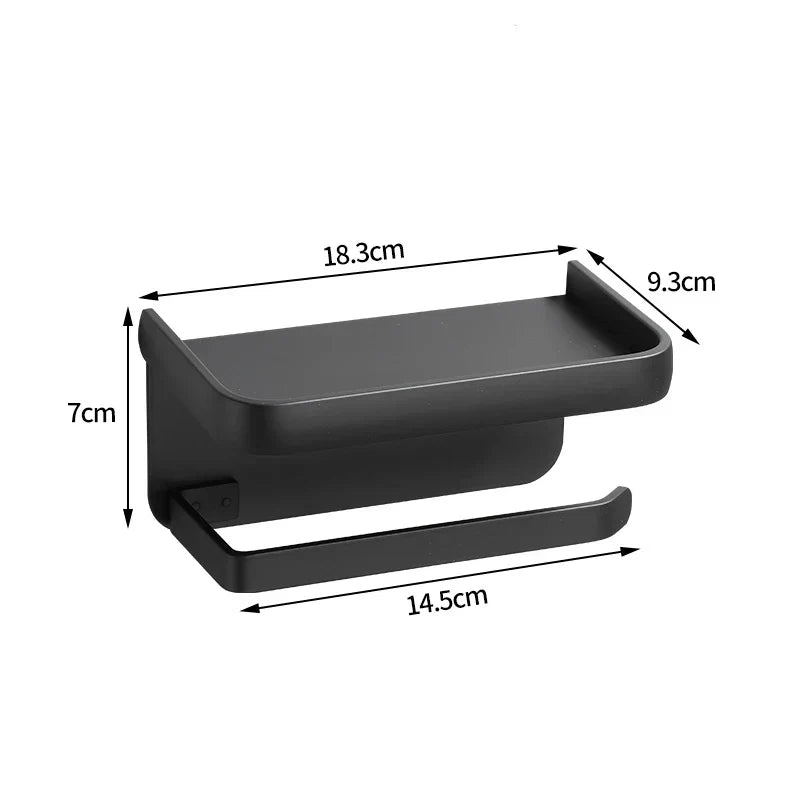 Toilet Paper Holder with Storage Shelf-Bedding & Bath > Bathroom Accessories-casanuva-casanuva