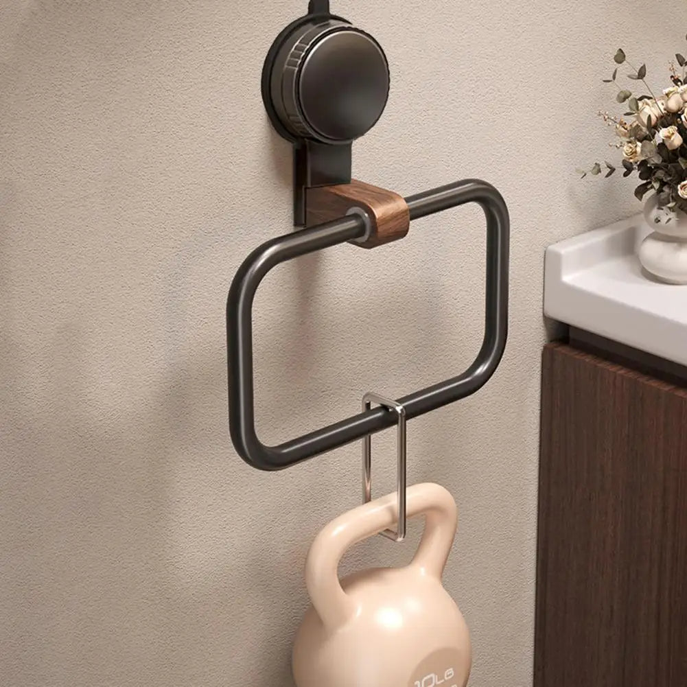 Towel Holder with Walnut Accents-Bedding & Bath > Bathroom Accessories-casanuva-casanuva