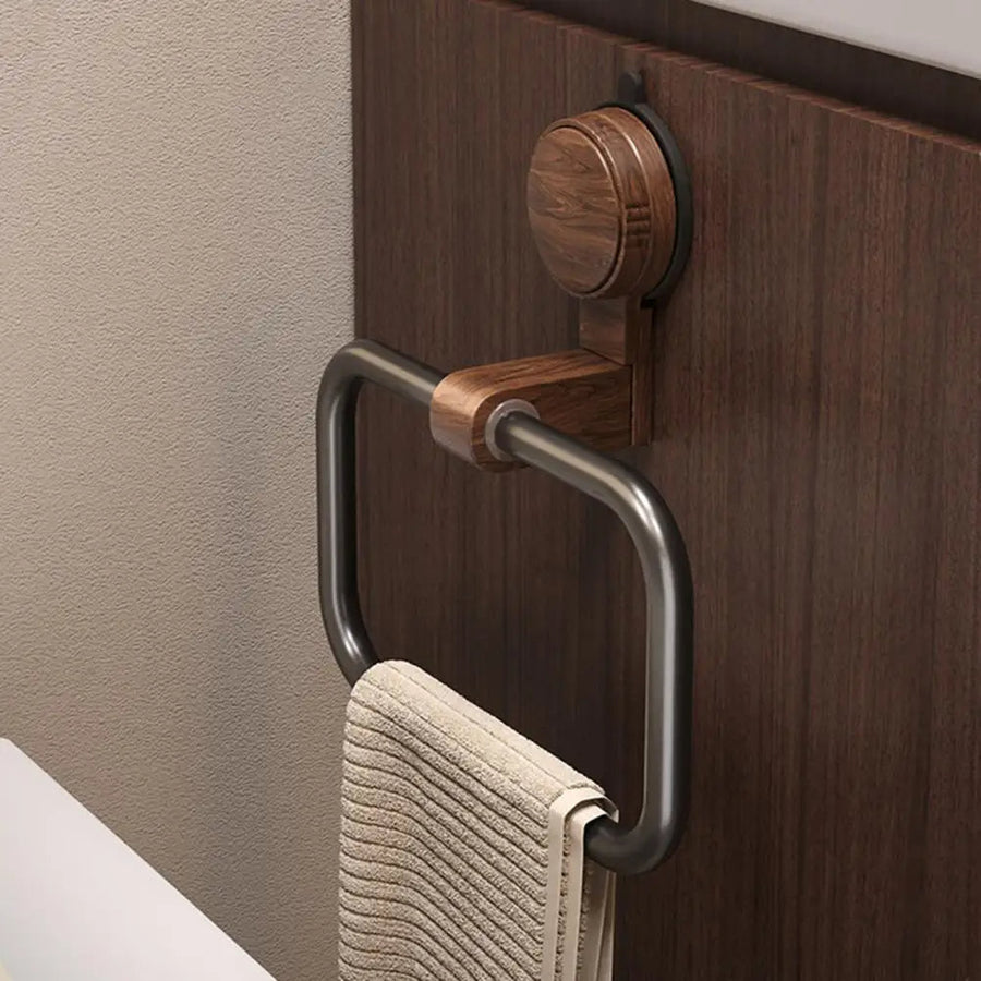 Towel Holder with Walnut Accents-Bedding & Bath > Bathroom Accessories-casanuva-casanuva