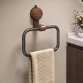 Towel Holder with Walnut Accents-Bedding & Bath > Bathroom Accessories-casanuva-casanuva