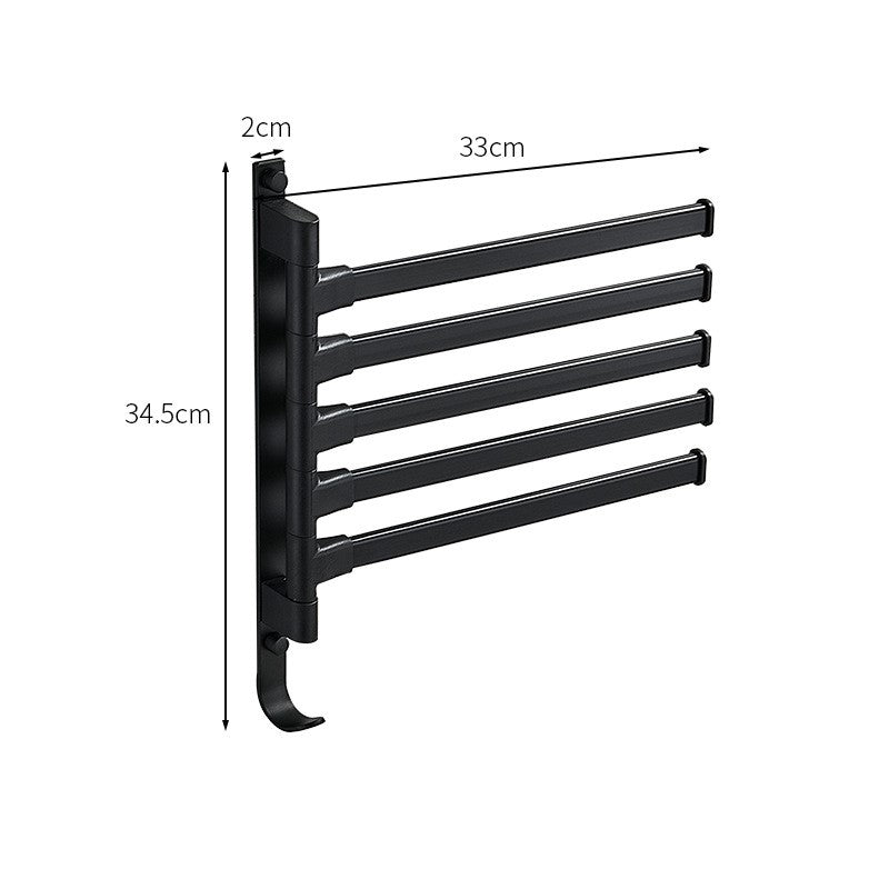 Towel Rack with 5 Arms for Stylish Bathroom Organization-Bedding & Bath > Bathroom Accessories-casanuva-casanuva