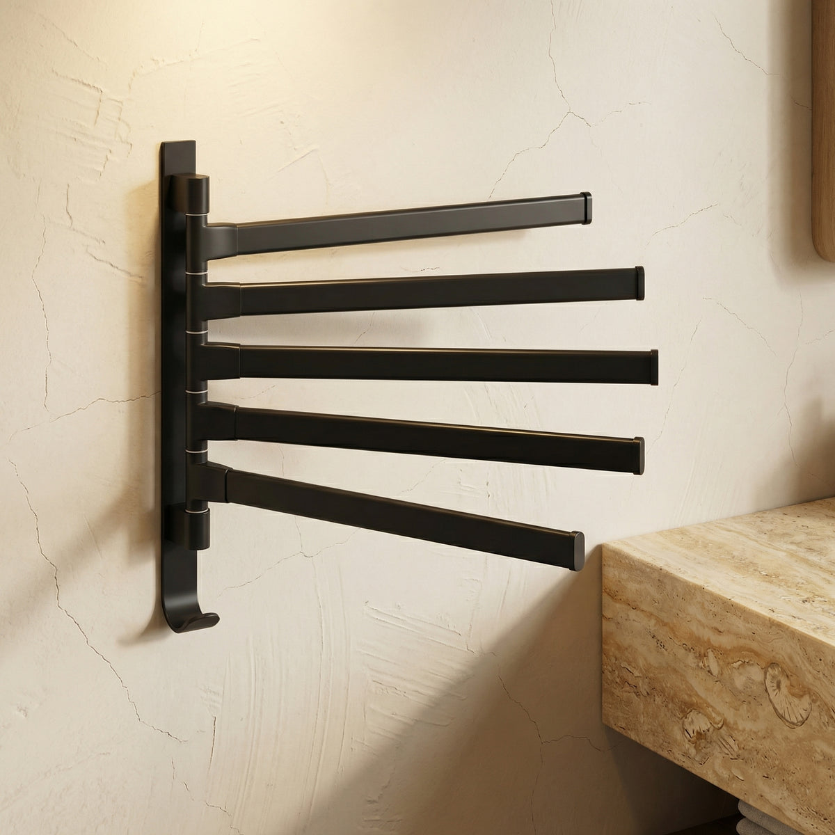 Towel Rack with 5 Arms for Stylish Bathroom Organization-Bedding & Bath > Bathroom Accessories-casanuva-casanuva