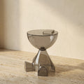Transparent Plastic Side Table Compact Lightweight Space-Saving Design-Furniture > Side Tables-casanuva-casanuva