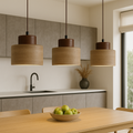 Travertine Stone Pendant Light Fixture-Lighting > Pendant Lights-casanuva-casanuva