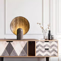 Travertine Stone Table Lamp with Mineral Finish-Lighting > Table Lamps-casanuva-casanuva