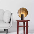 Travertine Stone Table Lamp with Mineral Finish-Lighting > Table Lamps-casanuva-casanuva