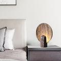 Travertine Stone Table Lamp with Mineral Finish-Lighting > Table Lamps-casanuva-casanuva