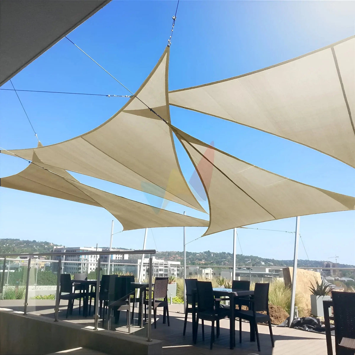 Triangular Sun Shade AeriCover™ Outdoor Canopy Protection-Home Decor > Decorative Accessories-casanuva-casanuva