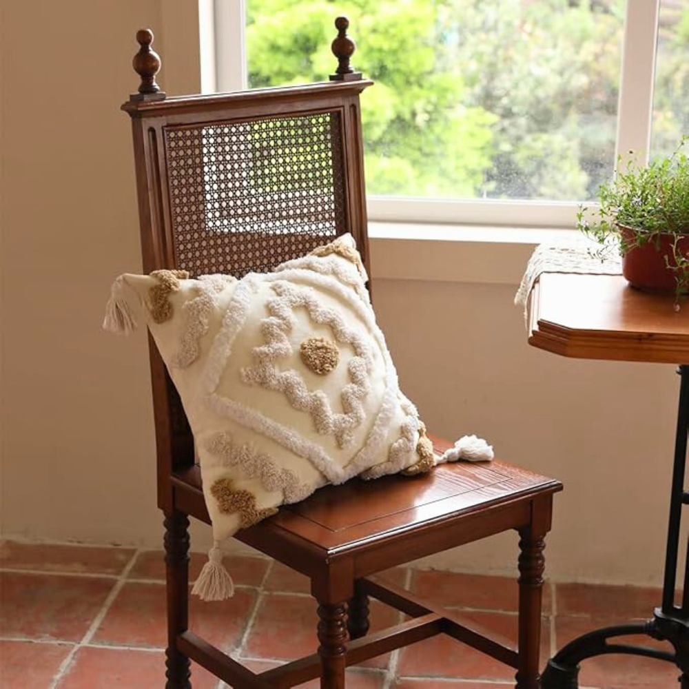 Tufted Bohemian Pillow Cover-Covers & Textiles > Cushion Covers-casanuva-casanuva