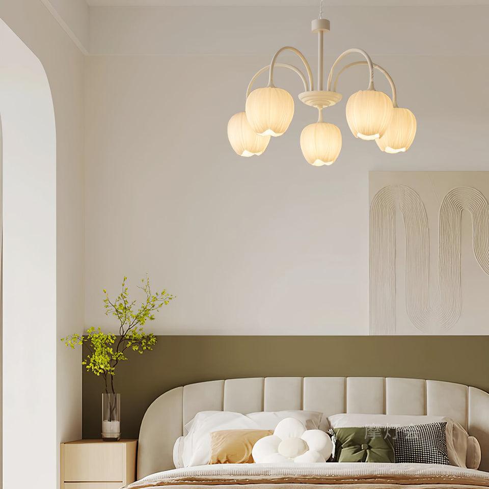 Tulip Matcha Chandelier Light Fixture-Lighting > Chandeliers & Pendant Lights-casanuva-casanuva