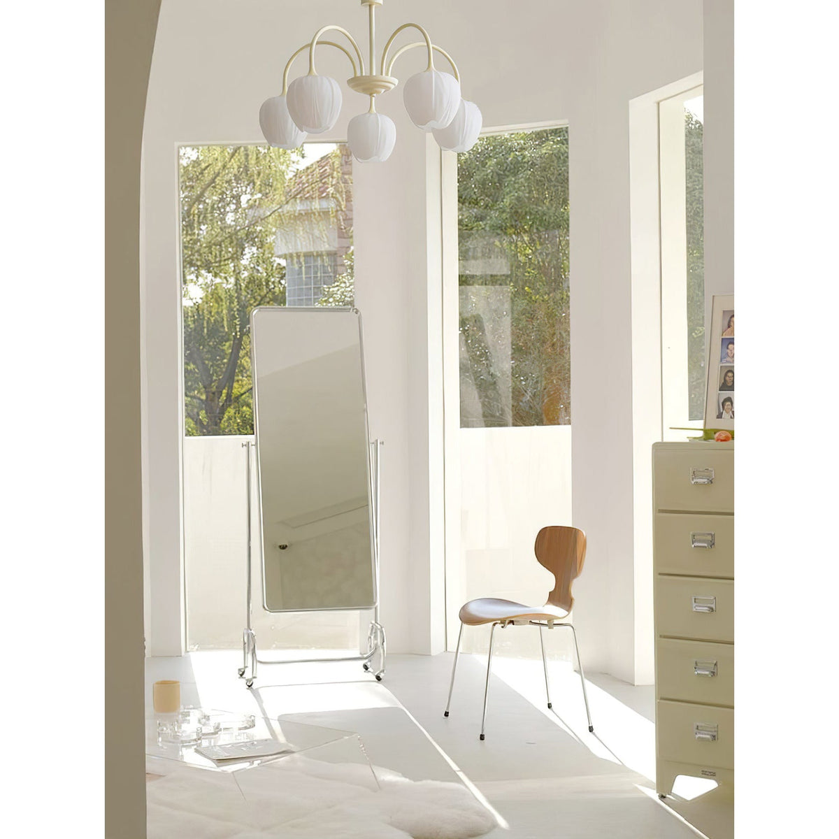 Tulip Matcha Chandelier Light Fixture-Lighting > Chandeliers & Pendant Lights-casanuva-casanuva