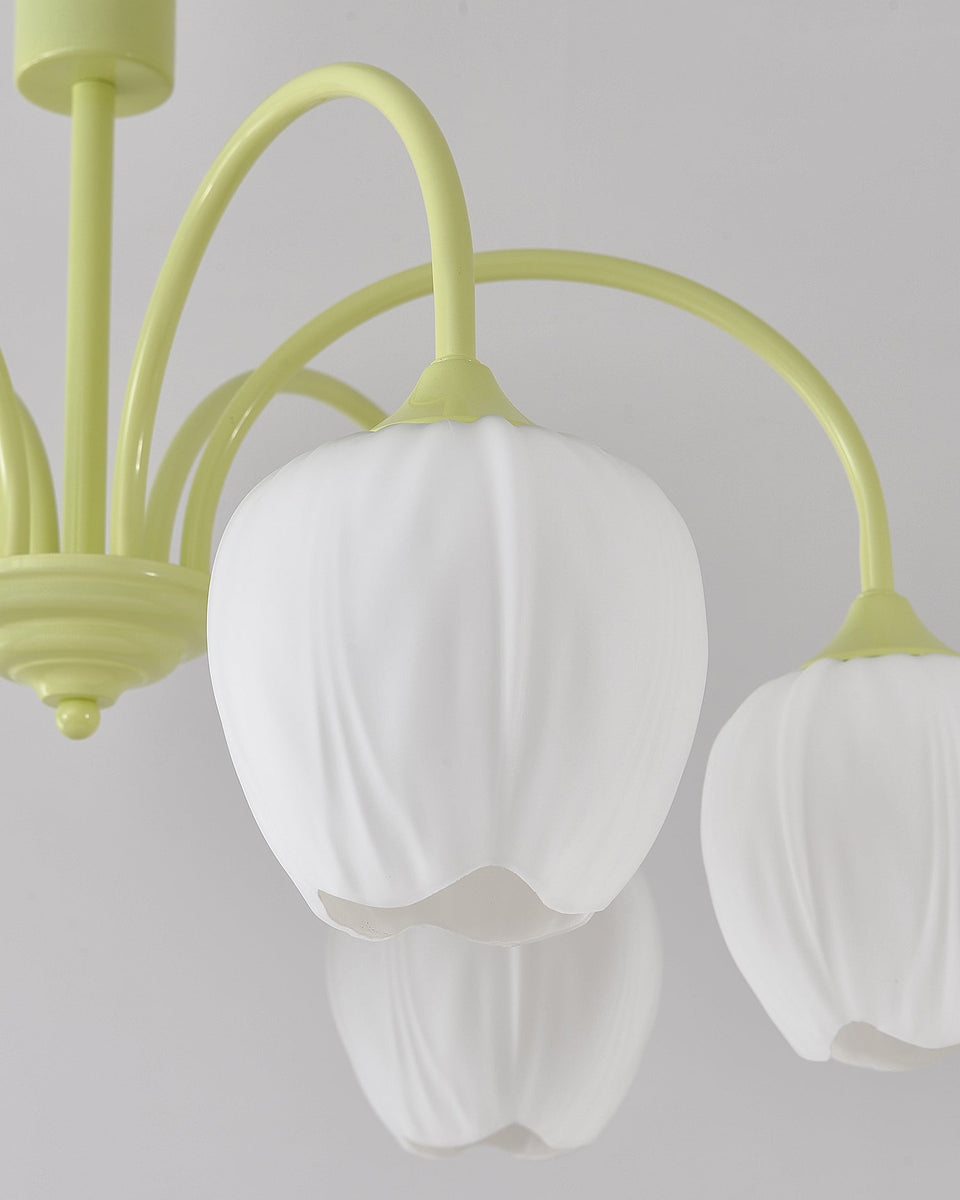Tulip Matcha Chandelier Light Fixture-Lighting > Chandeliers & Pendant Lights-casanuva-casanuva
