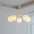 Tulip Matcha Chandelier Light Fixture-Lighting > Chandeliers & Pendant Lights-casanuva-5 heads 5 heads 62cmx48cm-Creamy White-casanuva