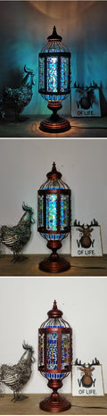 Turkish Stained Glass Table Lamp 1-Light Vintage Design-Lighting > Table Lamps-casanuva-casanuva