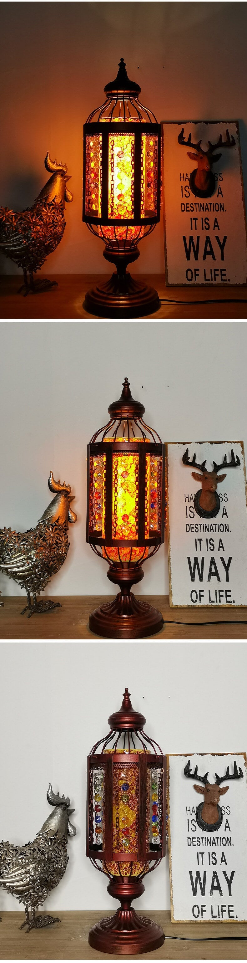Turkish Stained Glass Table Lamp 1-Light Vintage Design-Lighting > Table Lamps-casanuva-casanuva