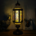 Turkish Stained Glass Table Lamp 1-Light Vintage Design-Lighting > Table Lamps-casanuva-220V-240V-Yellow-casanuva