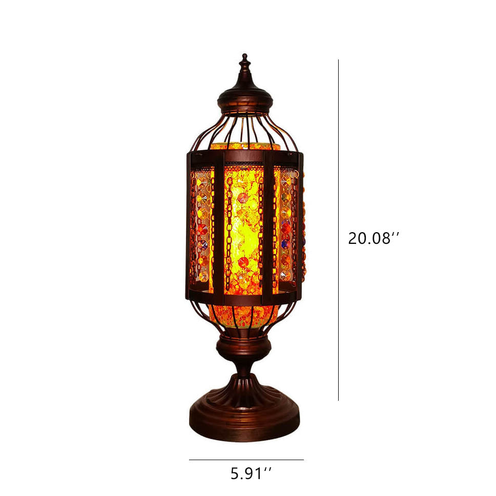 Turkish Stained Glass Table Lamp 1-Light Vintage Design-Lighting > Table Lamps-casanuva-casanuva