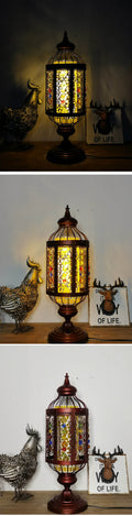 Turkish Stained Glass Table Lamp 1-Light Vintage Design-Lighting > Table Lamps-casanuva-casanuva
