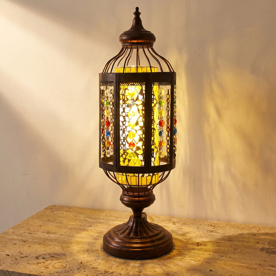 Turkish Stained Glass Table Lamp 1-Light Vintage Design-Lighting > Table Lamps-casanuva-casanuva