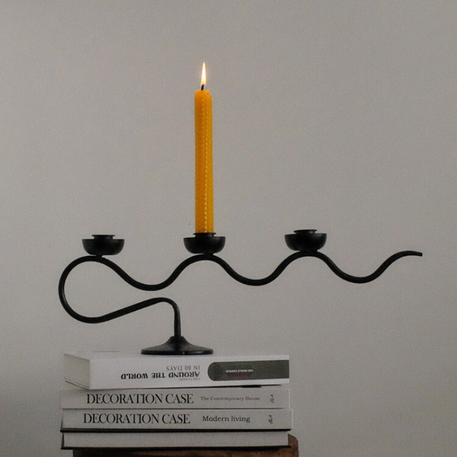 Twisted Iron Candle Holder-Home Decor > Candle Holders-casanuva-casanuva
