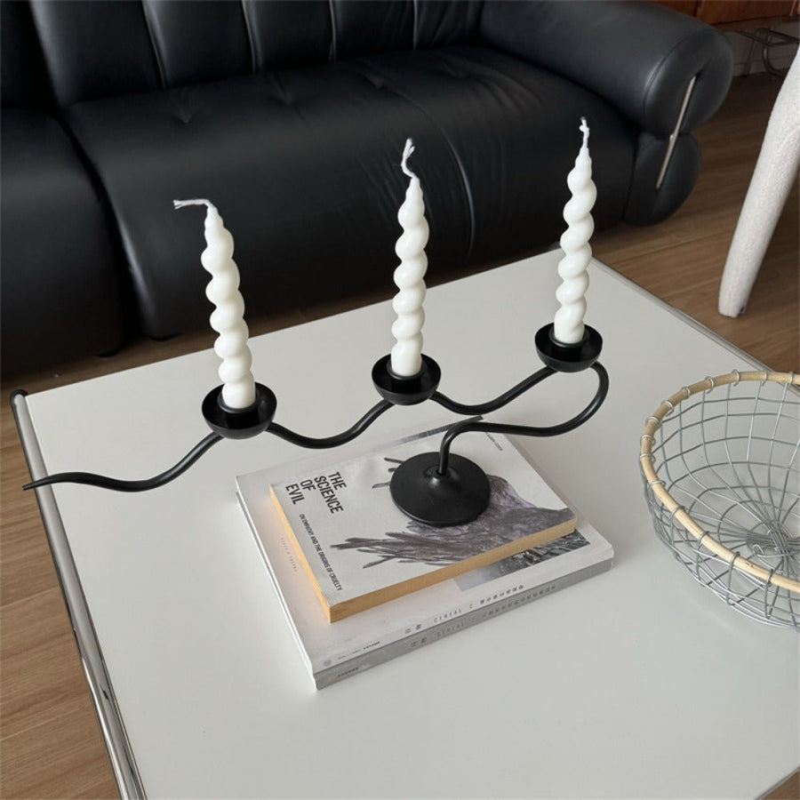 Twisted Iron Candle Holder-Home Decor > Candle Holders-casanuva-casanuva