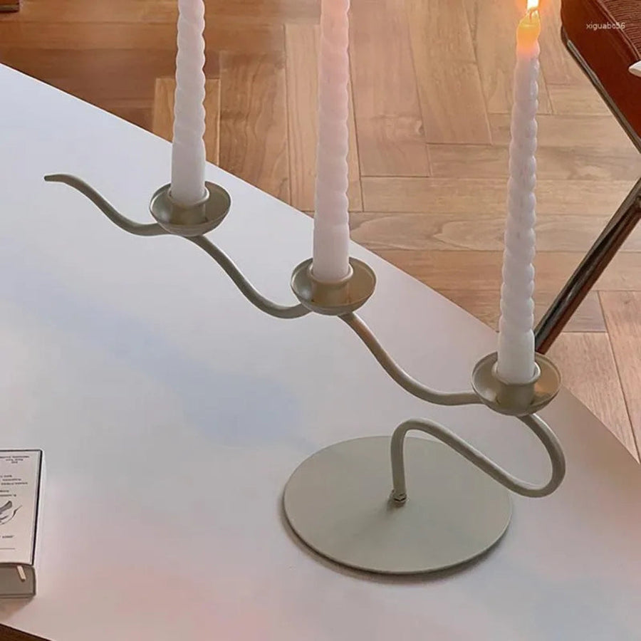 Twisted Iron Candle Holder-Home Decor > Candle Holders-casanuva-casanuva