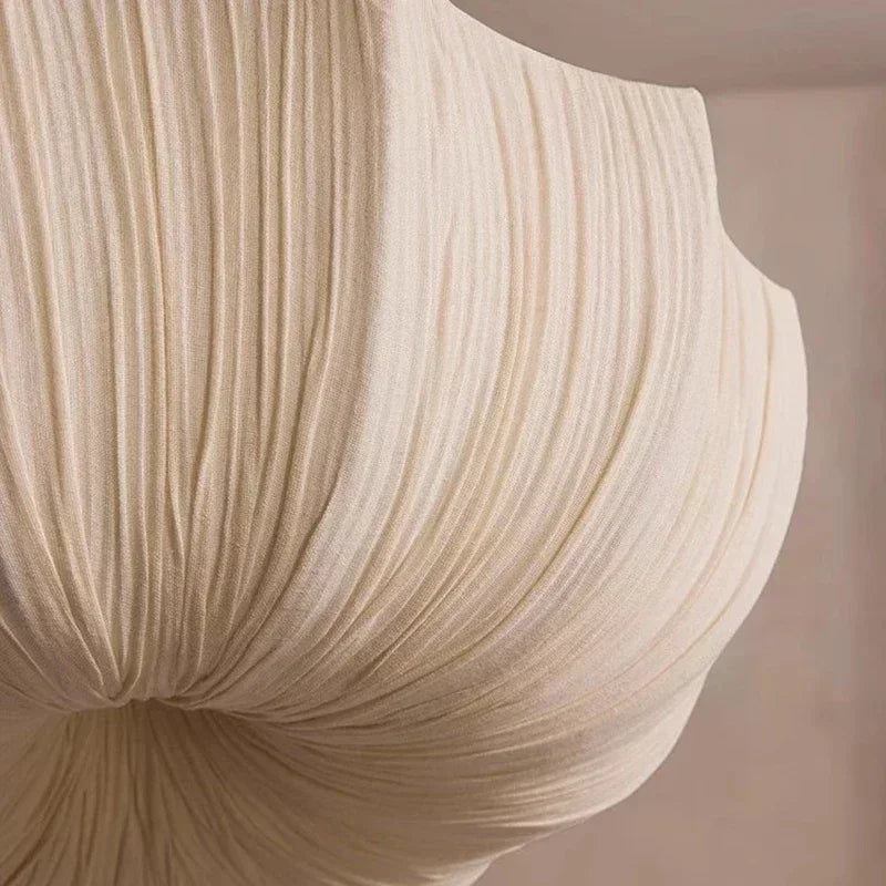 U Shape Fabric Chandelier Japanese Wabi Sabi Design-Lighting > Chandeliers & Pendant Lights-casanuva-casanuva
