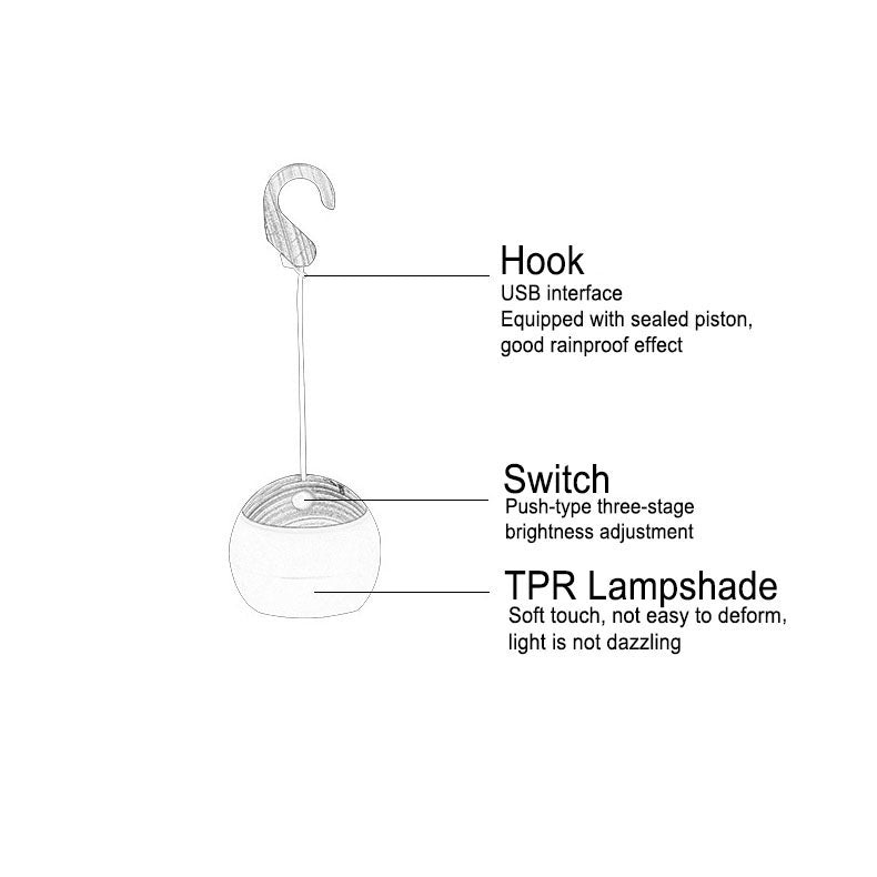 USB Rechargeable Outdoor LED Camping Tent Light-Lighting > Outdoor Lighting-casanuva-casanuva
