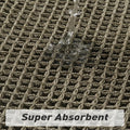 Ultra-absorbent Waffle Bath Mat with Tassels and Non-slip Backing-Bedding & Bath > Bath Mats-casanuva-casanuva