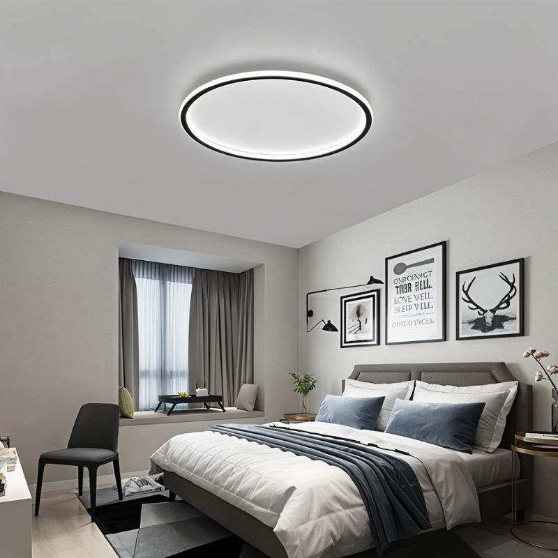 Ultra-thin Round Low Ceiling Light LED-Lighting > Ceiling Lights-casanuva-Black-D20cm*H5cm-White Light-casanuva
