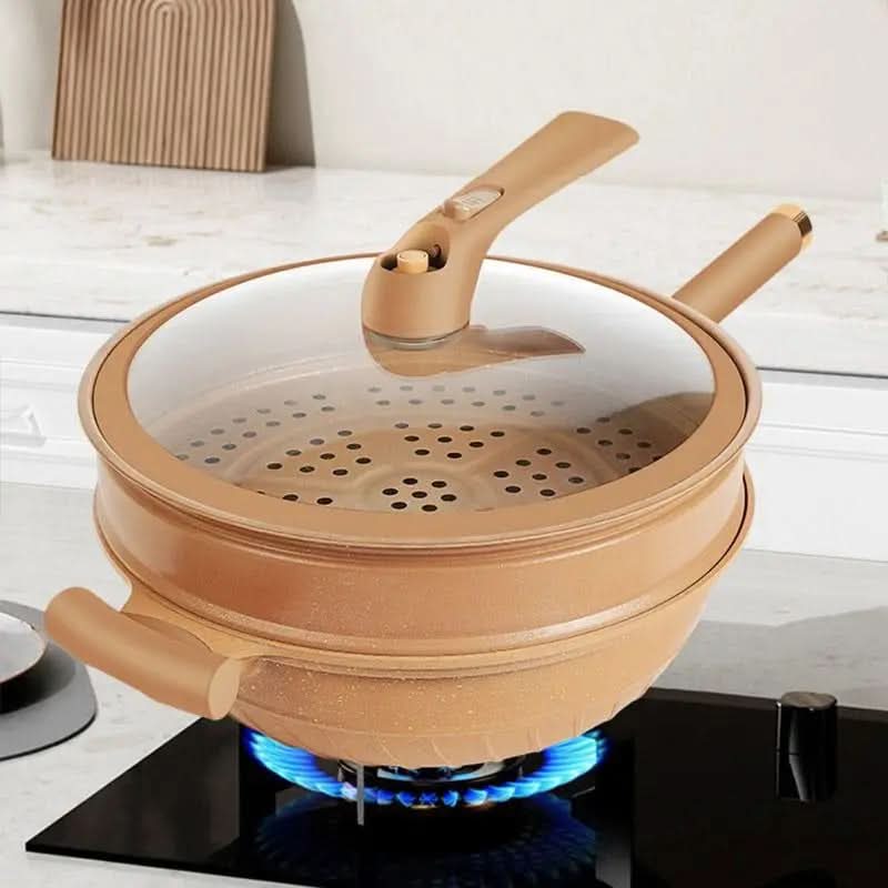 UltraSmart Wok Pro with Steamer Basket-Kitchen & Dining > Cookware-casanuva-casanuva