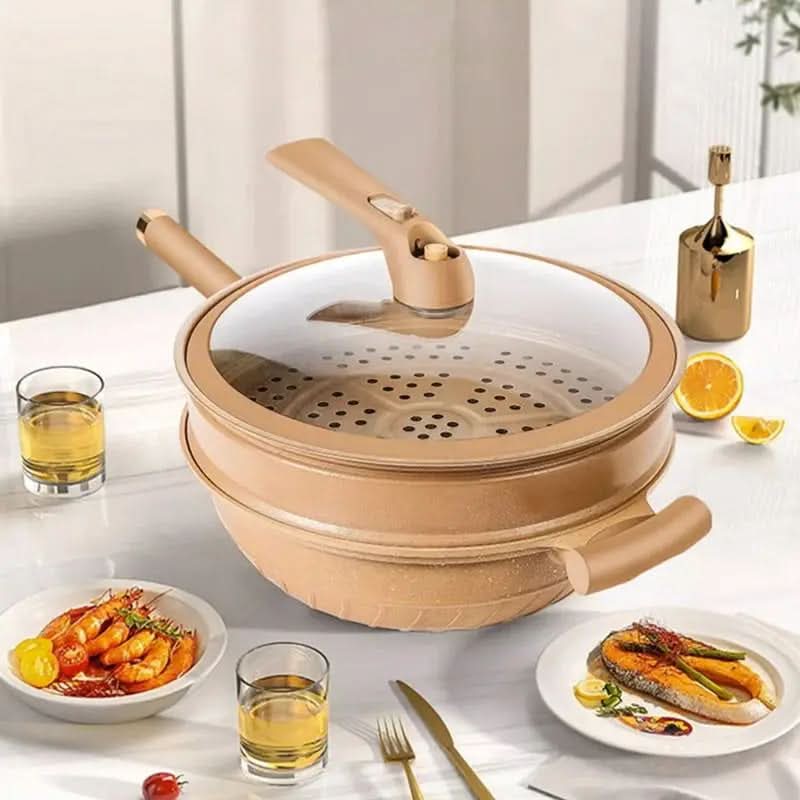 UltraSmart Wok Pro with Steamer Basket-Kitchen & Dining > Cookware-casanuva-casanuva