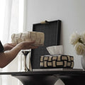 Vegan Leather Tissue Box with Woven Design-Home Decor > Decorative Accessories-casanuva-casanuva