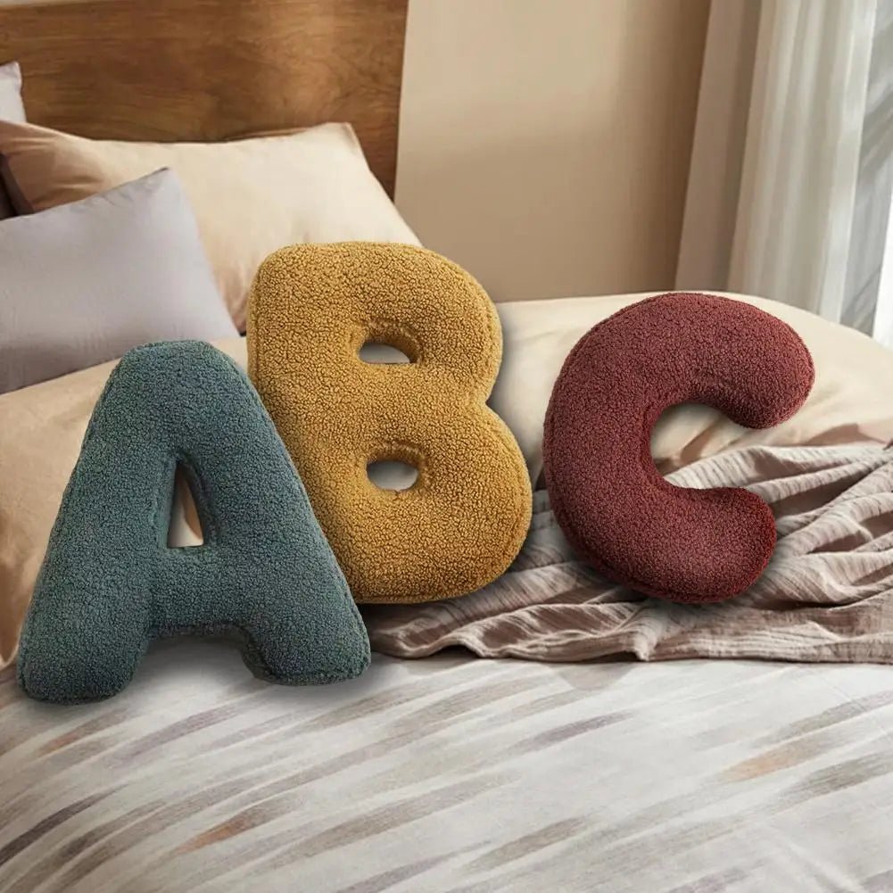 Velvet Letter Cushion for Personalized Home Accents-Covers & Textiles > Throw Pillows-casanuva-casanuva
