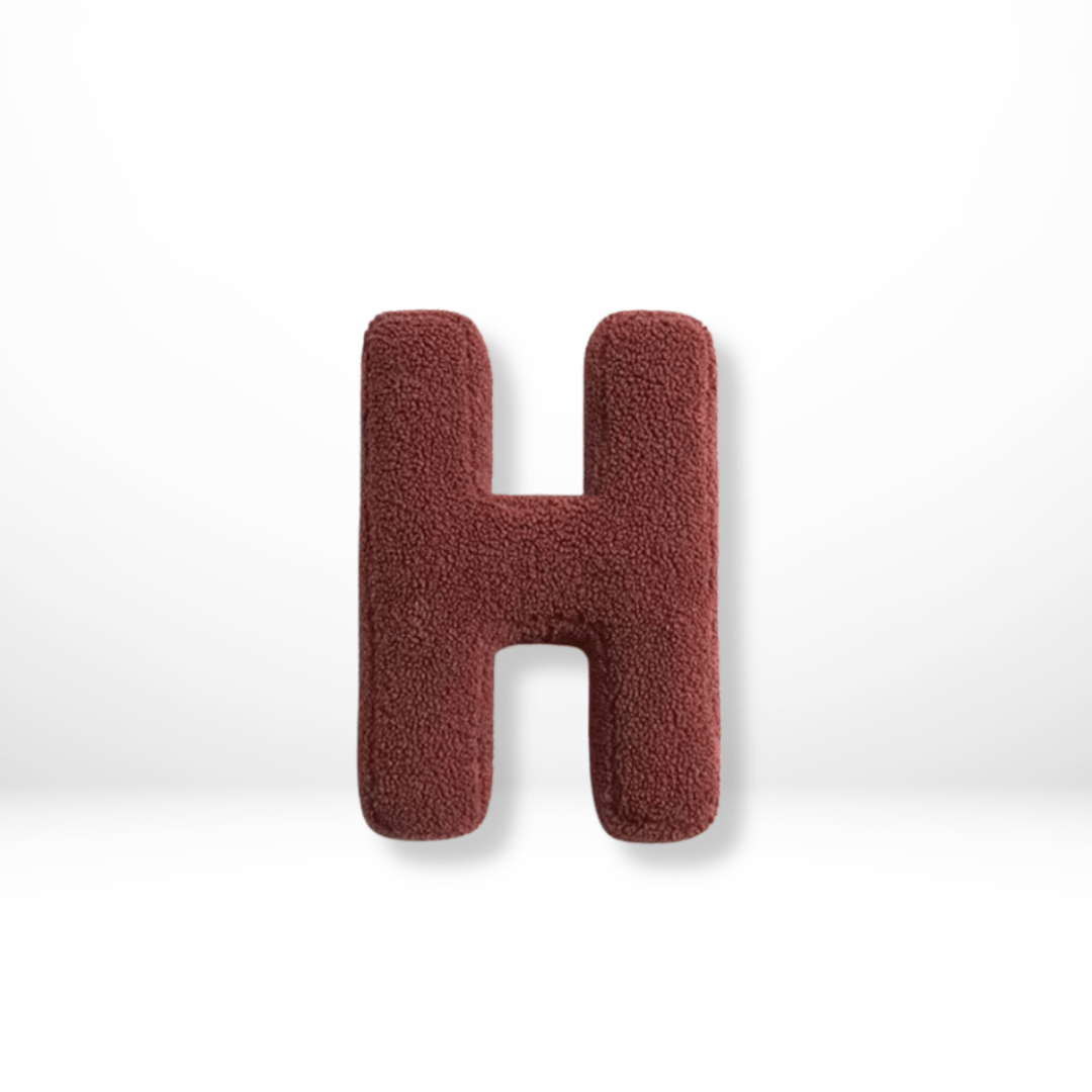 Velvet Letter Cushion for Personalized Home Accents-Covers & Textiles > Throw Pillows-casanuva-H-casanuva