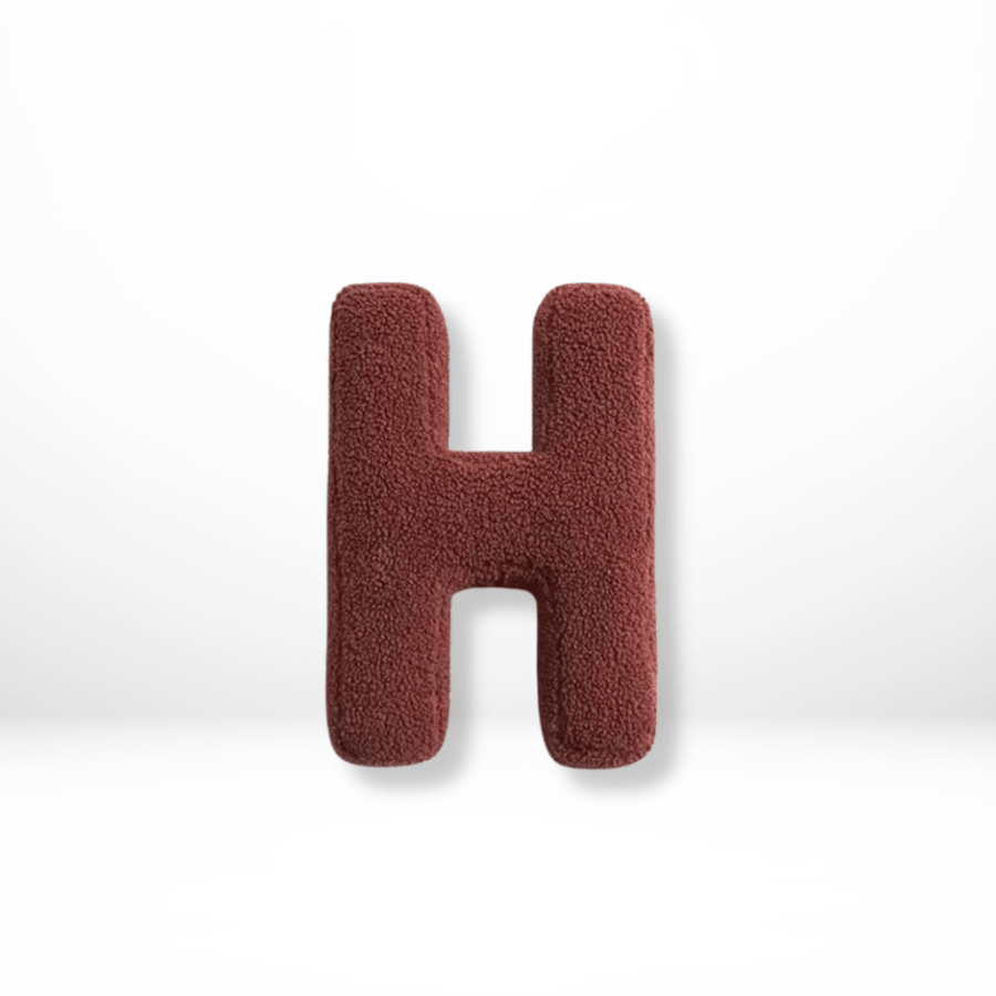 Velvet Letter Cushion for Personalized Home Accents-Covers & Textiles > Throw Pillows-casanuva-H-casanuva