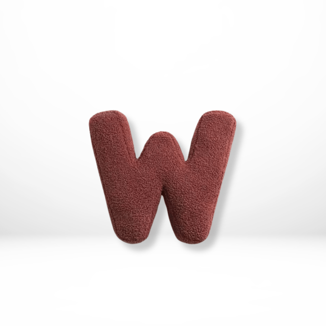 Velvet Letter Cushion for Personalized Home Accents-Covers & Textiles > Throw Pillows-casanuva-W-casanuva