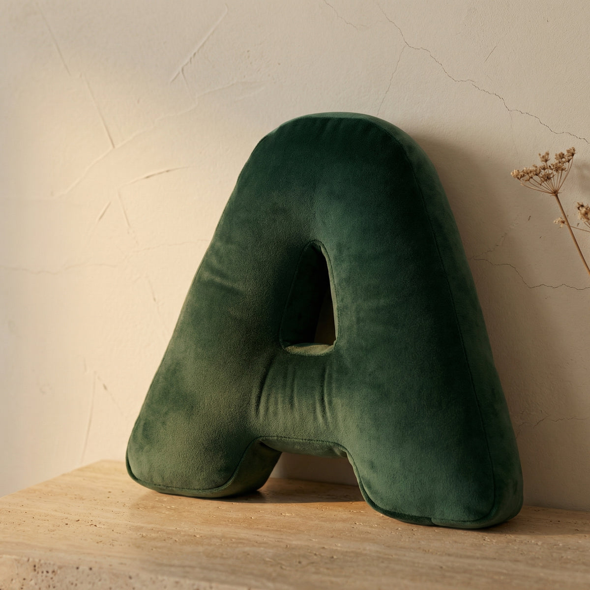 Velvet Letter Cushion for Personalized Home Accents-Covers & Textiles > Throw Pillows-casanuva-casanuva