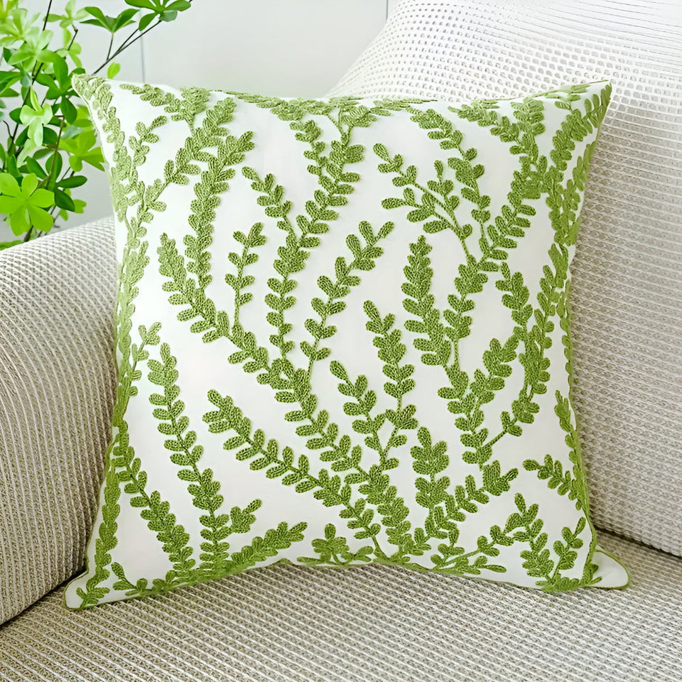 Verdant Paradise Decorative Cushion Cover-Covers & Textiles > Cushion Covers-casanuva-Leafy Elegance-casanuva