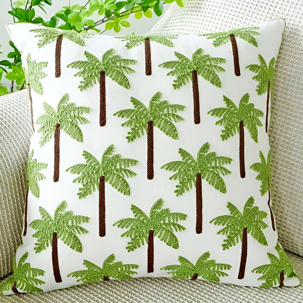 Verdant Paradise Decorative Cushion Cover-Covers & Textiles > Cushion Covers-casanuva-Palm Paradise-casanuva