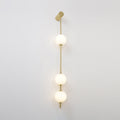 Vertical Ball Wall Lamp LED-Lighting > Wall Lights-casanuva-12cmx103cm-Brass & Plastic ball-Triac Dimmable Warm Light-casanuva
