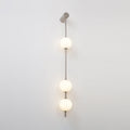 Vertical Ball Wall Lamp LED-Lighting > Wall Lights-casanuva-12cmx103cm-Nickel & Plastic ball-Triac Dimmable Warm Light-casanuva