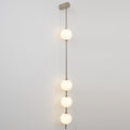 Vertical Ball Wall Lamp LED-Lighting > Wall Lights-casanuva-12cmx130cm-Nickel & Plastic ball-Triac Dimmable Warm Light-casanuva
