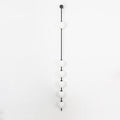 Vertical Ball Wall Lamp LED-Lighting > Wall Lights-casanuva-12cmx185cm-Black & Plastic Ball-Triac Dimmable Warm Light-casanuva