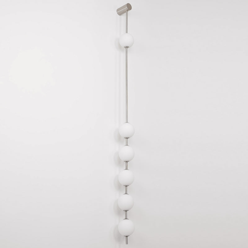 Vertical Ball Wall Lamp LED-Lighting > Wall Lights-casanuva-12cmx185cm-Nickel & Plastic ball-Triac Dimmable Warm Light-casanuva
