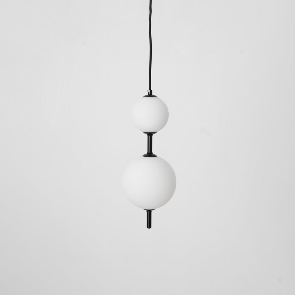 Vertical Pendant Light Globe-Lighting > Pendant Lights-casanuva-15cmx38cm-Black & Plastic Ball-Warm Light-casanuva