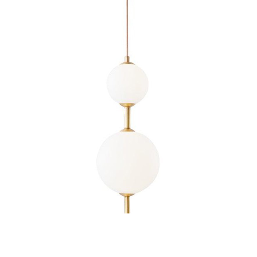 Vertical Pendant Light Globe-Lighting > Pendant Lights-casanuva-15cmx38cm-Brass & Plastic ball-Warm Light-casanuva