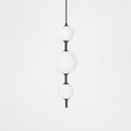 Vertical Pendant Light Globe-Lighting > Pendant Lights-casanuva-15cmx55cm-Black & Plastic Ball-Warm Light-casanuva