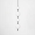 Vertical Pendant Light Globe-Lighting > Pendant Lights-casanuva-15cmx75cm-Black & Plastic Ball-Warm Light-casanuva